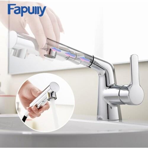 Fapully Chrome Fanished Faucet Elegant Bathroom Basin Faucet Hot and Cold Water Basin Mixer Brass Crane Toilet Sink Tap 1093-11C