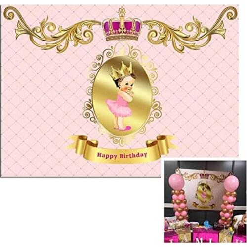 HUAYI Photography Backdrops Birthday Photo Backdrop Royal Princess Baby Shower Birthday Party Decor Banner Background W-934