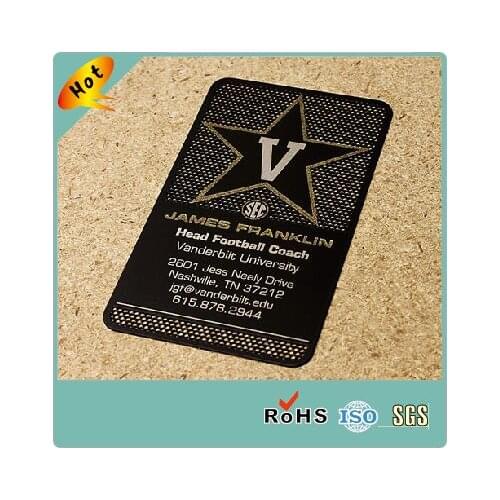 Customized Design Metal Business Card Plated Black Metal Cards Membership Visiting Metal Cards