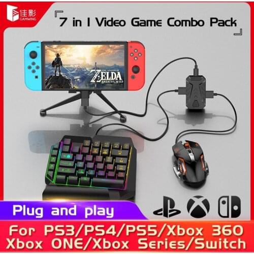 7-in-1 Keyboard And Mouse Converter For Switch Ps4 Pro Xbox One Keyboard Mouse Voice Converter