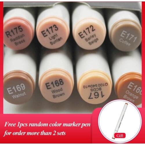 Finecolour Markers Brown And Blue Color Double-Ended Art Marker Artist Sketch Drawing Marker Pen