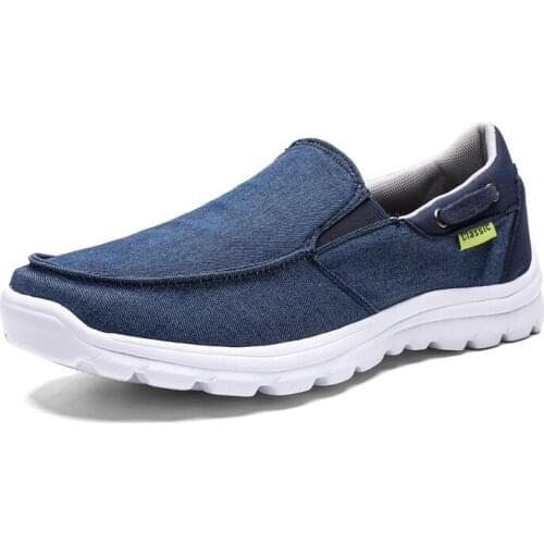 Men Shoes Canvas Slip On Loafers Men Casual Shoes Breathable Male Footwear Spring Sneakers Big Size Classic Driving Shoes