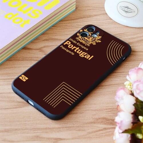 For Iphone Portugal Passport Print Soft Matt Apple iPhone Case 6 7 8 11 12 Plus Pro X XR XS MAX SE