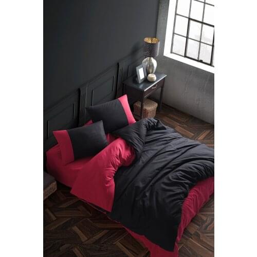 Plain Black Red Ranforce Double Personality Comforter Bedding Sets Sheet Duvet Cover Luxury FulL