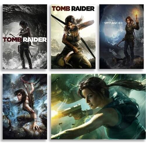 Tomb Raider poster classic game character wall art canvas painting and print modern home living room bedroom decoration painting