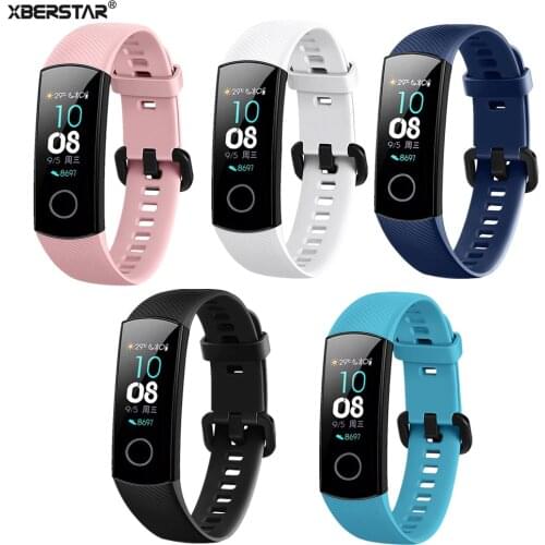 Wristband Strap for Huawei Honor Band 4 Fitness Tracker Smart Watch Silicone Smart Bracelet Strap Soft Adjustable Watchband