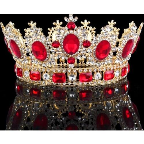 Luxuries Crystal flower Tiara Crown Headdress Prom Queen King crown for Wedding Tiaras and Crowns Hair jewelry Accessories