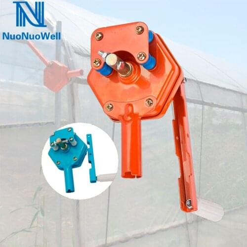Greenhouse Manual Film Roll Up Hand Crank Greenhouse Ventilation Tools Plastic Tunnel Film Shade Net Rolling Up Device