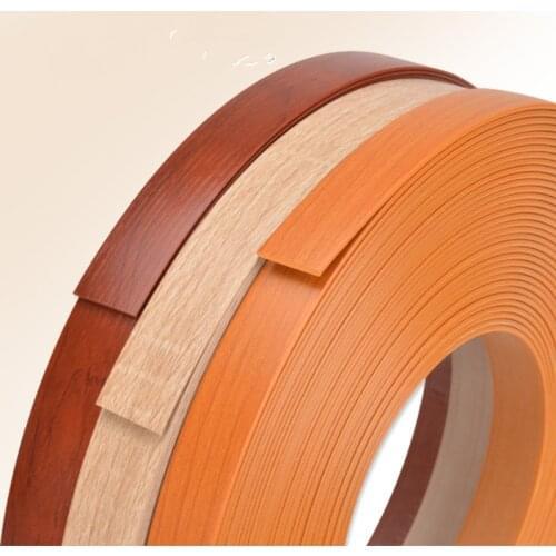 10M Self adhesive Furniture Wood Veneer Decorative Edge Banding PVC for Furniture Cabinet Office Table Wood Surface Edging