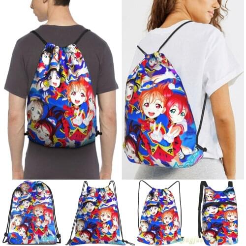 Happy Party Train - Love Aqours Men Outdoor Travel Gym Bag Waterproof Drawstring Backpack Women Fitness Swimming Bag