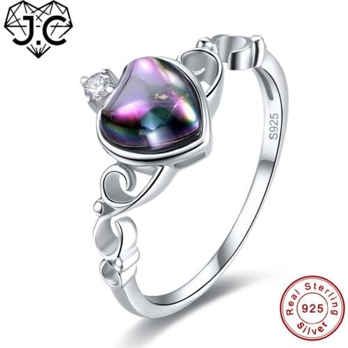 J.C Heart Cut Ruby Spinel & Rainbow White Topaz Real 925 Sterling Silver Ring Size 6 7 8 9 For Lovers Classic Fine Jewelry Gift