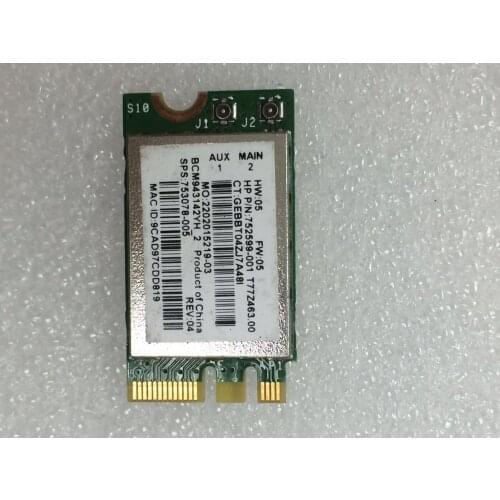 BroadCom BCM43142 BCM943142YH SPS:753078-005 150Mbps 2.4Ghz NGFF WLAN Bluetooth4.0 Card for HP Stream 14 612 Split 13 X2