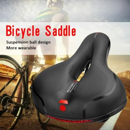 Bicycle Saddle Wider Shock Absorbing Hollow Silicone Cushion Soft Mtb Cycling Road Mountain Bike Seat Bicycle Part Accessories
