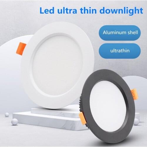 Ultra Bright Round LED Downlight 3W 5W 7W 9W 12W 15W 18W 24W 30W Aluminum LED Down Light AC110V 220V Ceiling Recessed Spot Light