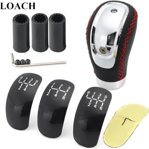 Universal Leather Car Gear Shift Knob for Citroen for Renault for TOYOTA AT MT ARM Manual Stick Lever Pen POMO MOMO GearShifter