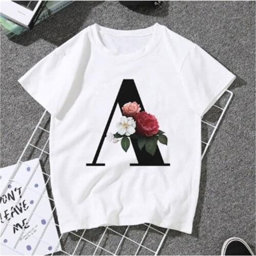 LINNA Harajuku Womens T-shirt Black Letter Print T-shirt Letter Design Summer T-shirt Ladies Casual Loose Ladies T-shirt