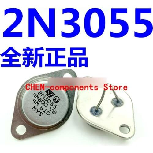 10pcs Gold seal power triode 2N3055 TO-3 Inverter NPN Transistor