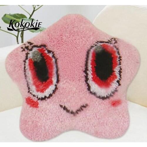 3d embroidery handwerken knooppakket latch hook kits rug printed star pattern floor mat diy tapijt knitting needle for carpet