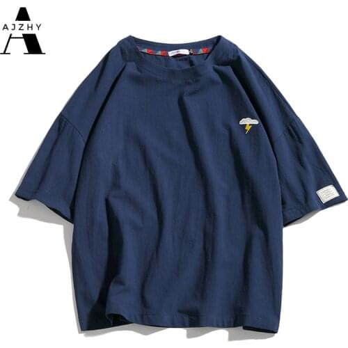 AJZHY Men's Plain T-shirts