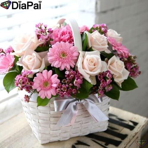 DiaPai 5D DIY Diamond Painting 100% Full Square/Round Drill "Flower landscape" Diamond Embroidery Cross Stitch 3D Decor A23115