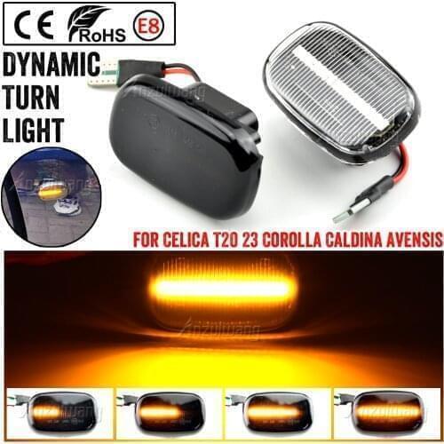For Toyota Corolla Celica T20 23 Caldina Avensis Starlet Prius Fielder Verso Runx Car LED Dynamic Turn Signal Light Side Marker