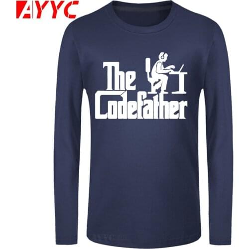 AYYC long sleeve Codefather Programmer Developer Programming T-shirt Cotton Short Sleeve Geek Nerd Computer Code Short Sleeve