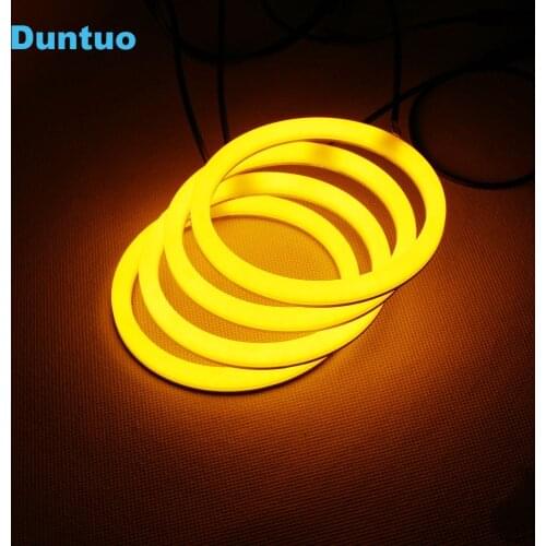 Angel Eyes Double Color Running Light DRL Turn Signal Lamp LED Car Lights For Bimmer BMW E30 E32 E34 E92 E46 Cabrio E46 Coupe 2D