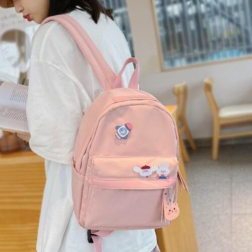 Cool Girls Waterproof College Bag Fashion Laptop Cute Solid Color Backpack Female Travel Women Kawaii Backpacks Lady Student Bag