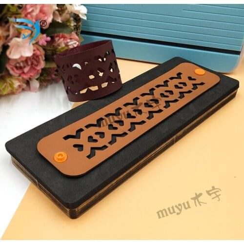 Leather bracelet cutting die wooden mold scrapbook cut sky BR05