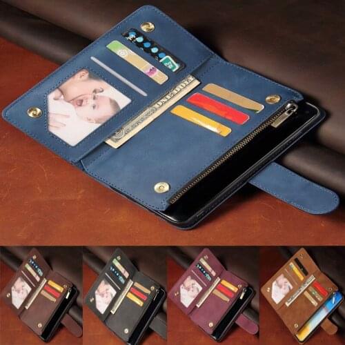 Leather Wallet For TECNO POP 2/2F/ 2 Pro/2 Power Case Magnetic Zipper Wallet Mobile Retro Wallet Flip Card Stand Mercury Cover
