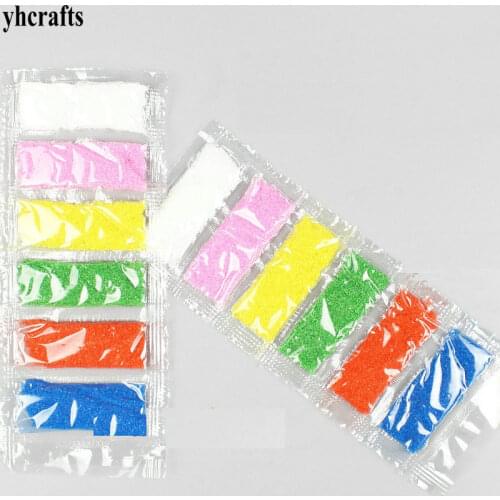 12PCS(2 sets)/LOT.OUTLET 6 color sand Sand art kit Sand painting Each color 2.5g Kindergarten crafts DIY toys