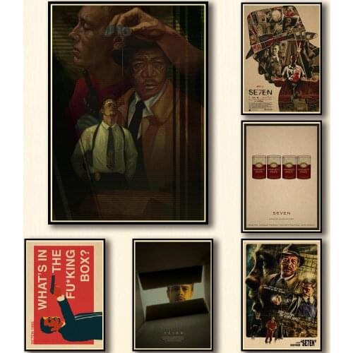 19 Designs Movie Se7en Kraftpaper Poster Artwork Fancy Wall Sticker for Coffee House Bar A3