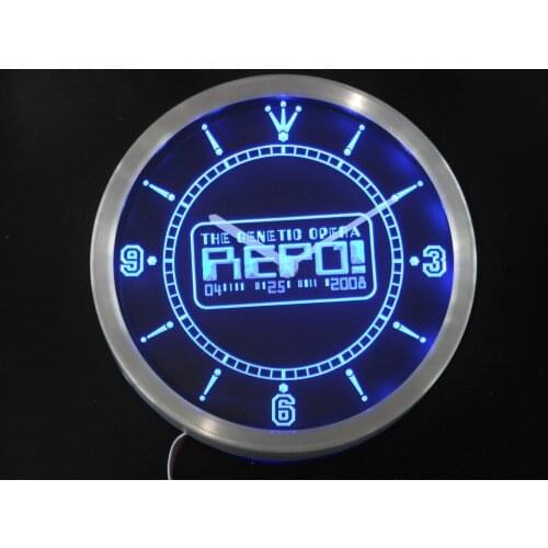 Nc0231 Repo The Genetic Opera Neon Light Signs LED Wall Clock