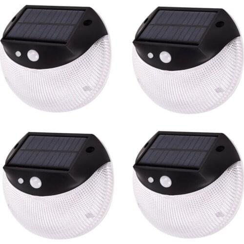 2021 NEW Round LED Solar Power Light PIR Motion Sensor Outdoor Solar Lamps Garden Security Wall Lamp Waterproof Outdoor Lighting