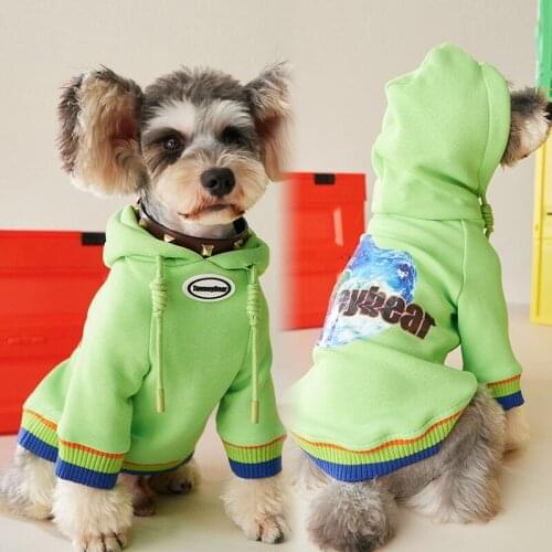 Dog Clothes Autumn Dress Earth Cotton Guard Teddy Sheneri Than Bear Thin Puppy Pet Jean Jacket Ropa Perro Pets Dog Costume