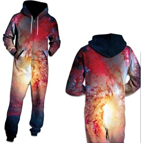 Autumn Romper One Piece Graffiti Jumpsuit Hoodie Unisex Playsuit Full Sleeve Casual Sweatpants Playsuits Zip Hoody Jump In Suit