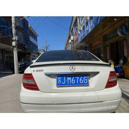 Suitable for W204 Benz C-class modified C63 507 AMG tail primer bright black 300 350