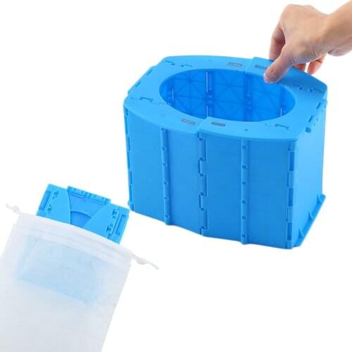 Portable Toilet Seat for Camping Folding Toilet for Car Kids Adult Travel Toilet for Camp Hiking Long Trips Folding Potty Toilet