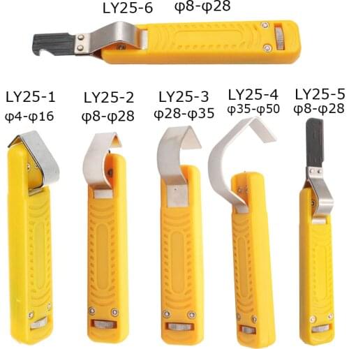 Adjustable Insulation round wire Stripper Rubber Handle Cable Stripper PVC Cable 4-50mm Fastness Wire Stripper Knife