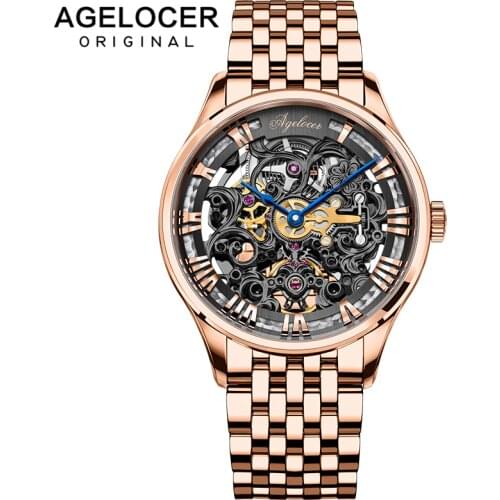 Guaranteed 2 years power reserve watch luxury men mechanical watches brand AGELOCER sapphire Waterproof 100m fashion men watch