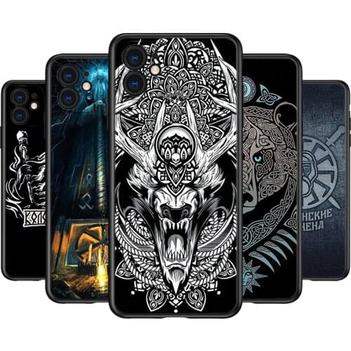 Silicone Cover Slavic Viking Symbol Kolovrat For Apple IPhone 12 Mini 11 Pro XS MAX XR X 8 7 6S 6 Plus 5S SE Phone Case