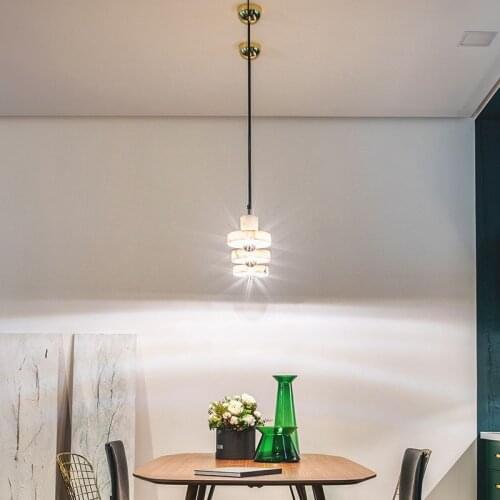 Nordic led glass ball lustre pendente nordic light kitchen dining bar lumiere bedroom hanging lamp dining room light