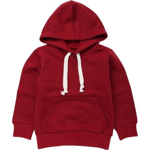 Fashion baby hooded solid color sweater Toddler Baby Kids Boys Girls Sweatshirt Tops Clothes Casual sweaters