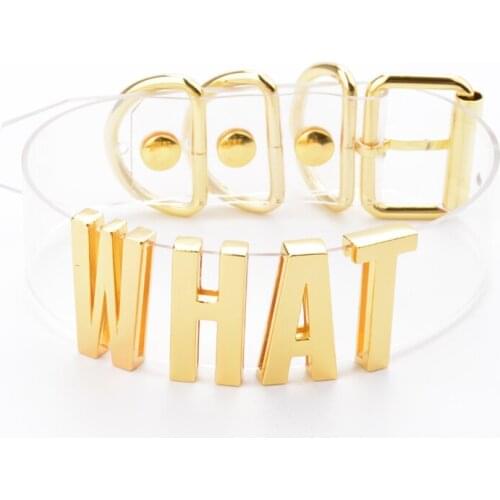 Unique Name Choker Clear PVC Vinyl Wide Bondage Choker Letter Safe Word Necklace