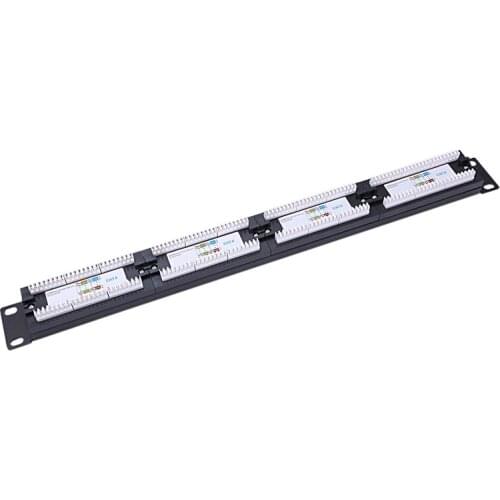 UTP 24 Port Rj45 Patch Panel Rack Cable Wall Mounted Bracket Connector Rack Tool Ethernet Lan Network Adapter CAT6