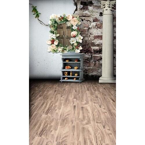 VinylBDS New Arrival Background Fundo Flower Window Lockers 300Cm*200Cm(About 10Ft*6.5Ft) Width Backgrounds Lk 2978