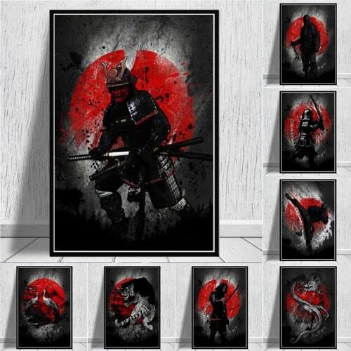 Japanese Bushido Ninja Print Canvas Painting Modern Pop Wall Art Poster Interior Home Decoration Mural Cuadros