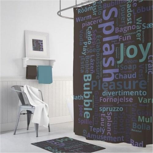 Zethome Tropik World Cloud Bathroom Shower Curtain Single Wing 180x200 cm