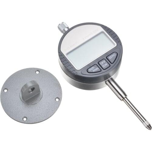 0-12.7mm/0.5" 0-25.4mm/1" Digital Dial Gauge Indicator 0.01mm/0.005" Display 1.5V Electronic Measuring Gauging Micrometer Tool