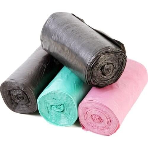 1 Roll ! Disposable large green garbage bags breakpoint flat mouth plastic bags for kitchen strong disposable plastic bag